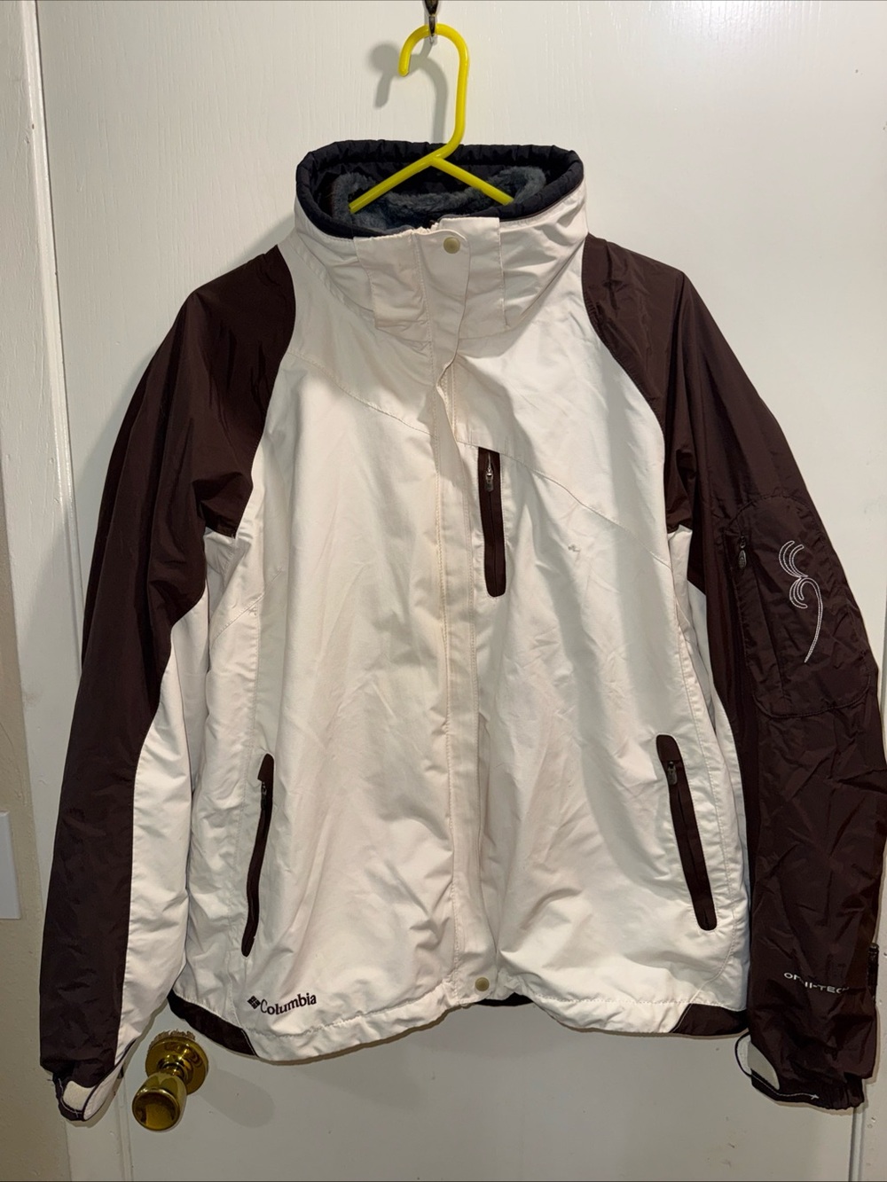 Columbia Vtg Y2K 3 in 1  White and Brown Women's Snow Jacket